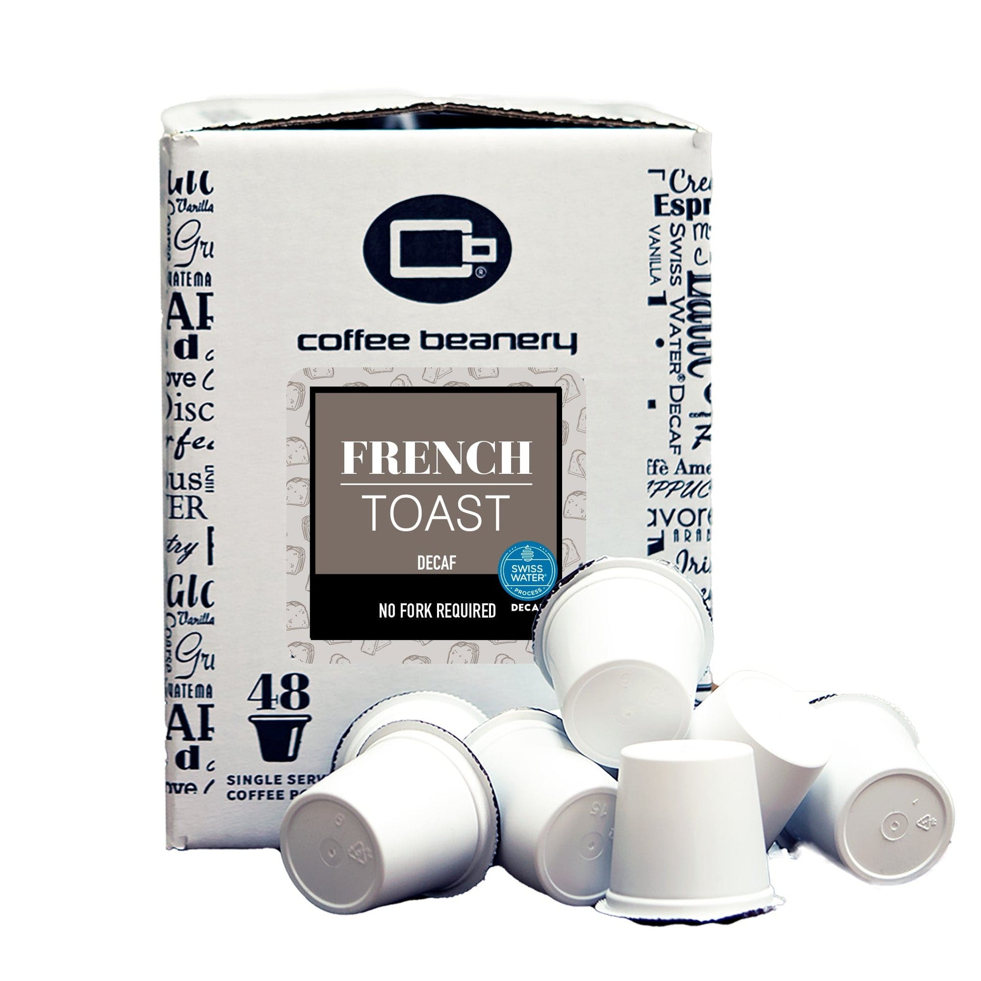 Free Standard Shipping* Flavored Decaf Coffee Pods 48ct Bulk Pods French Toast Flavored Decaf Coffee Pods