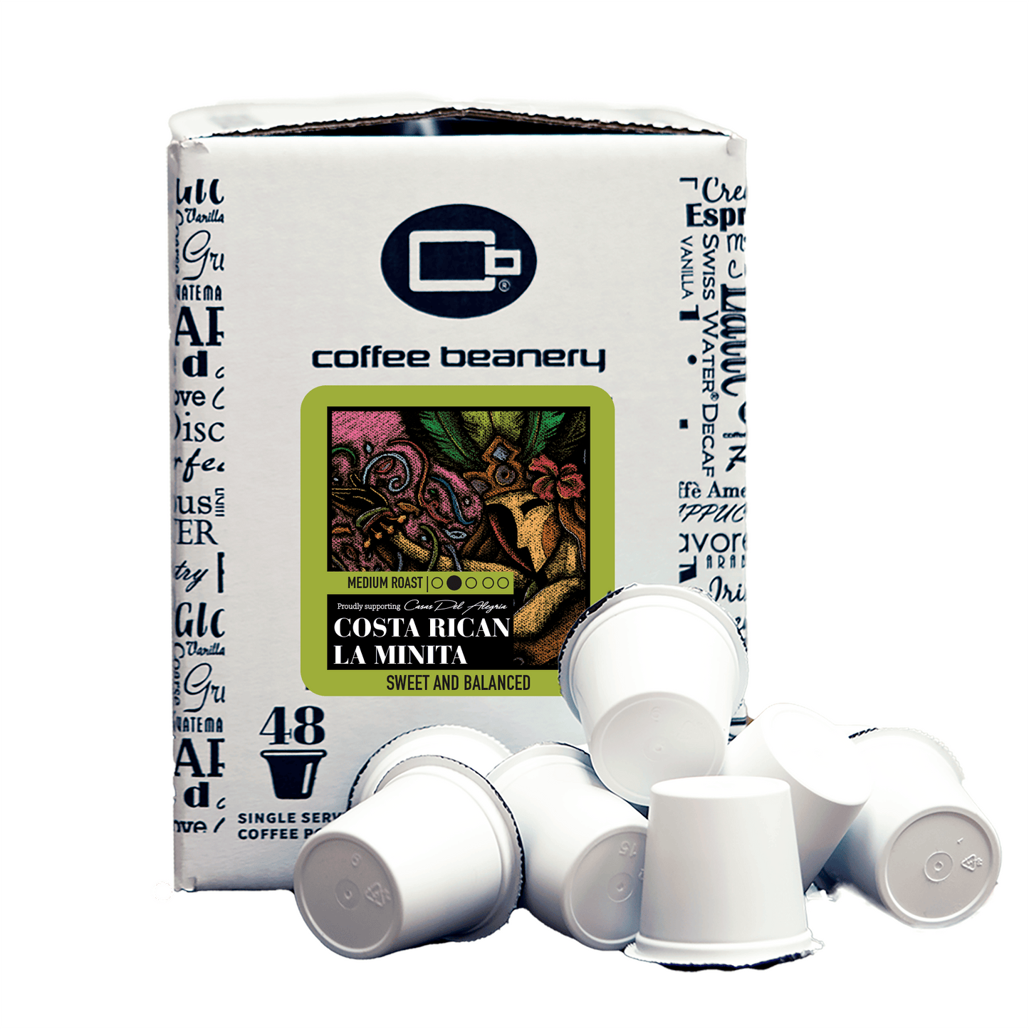 Free Standard Shipping* Specialty Coffee Pods 48ct Bulk Pods Costa Rican La Minita Specialty Coffee Pods | Bulk