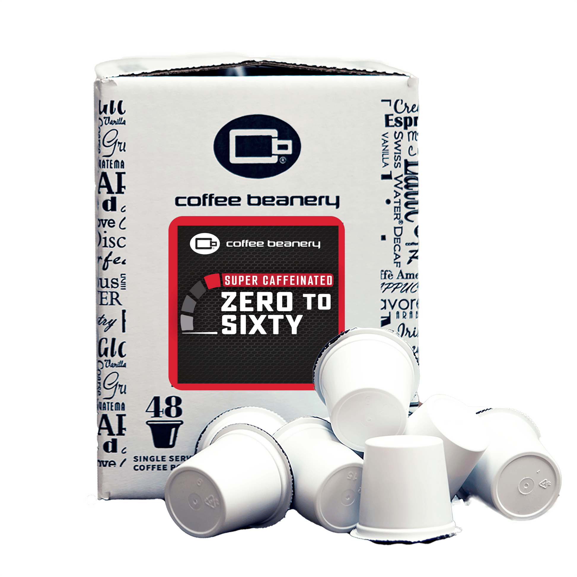 Free Standard Shipping* Specialty Coffee Pods 48ct Bulk Pods Zero to Sixty Specialty Coffee Pods