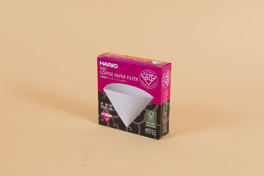Hario USA Coffee Filters White / 40ct (Untabbed) / 01 V60 Paper Filter for 01 Size Dripper