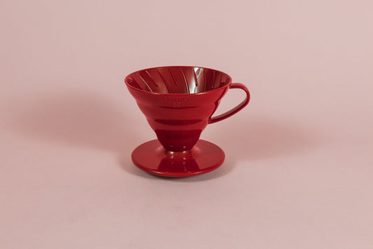 Hario USA Dripper Red / 02 V60 Plastic Coffee Dripper 02 Classic