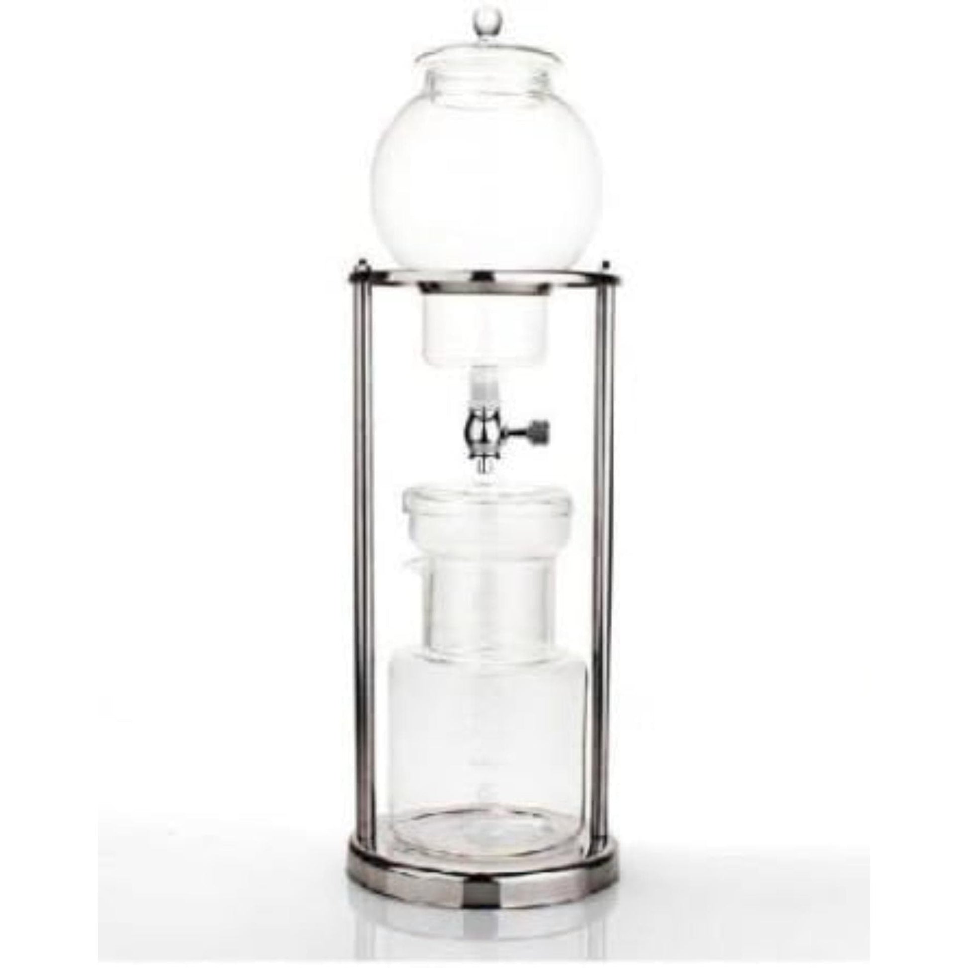 Nispira Coffee Maker Silver NISPIRA Luxury Ice Cold Brew Dripper Coffee Maker in Stainless Steel and Borosilicate Glass, 1000 ml (BD-6)