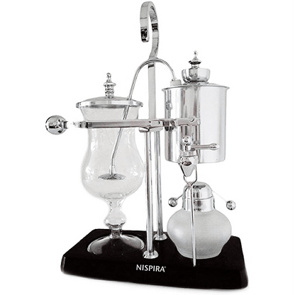 Nispira Coffee Nispira Vintage Belgium Royal Balance Syphon Siphon Coffee Maker, Silver