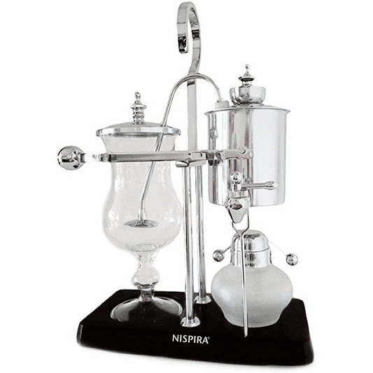 Nispira Coffee Nispira Vintage Belgium Royal Balance Syphon Siphon Coffee Maker, Silver