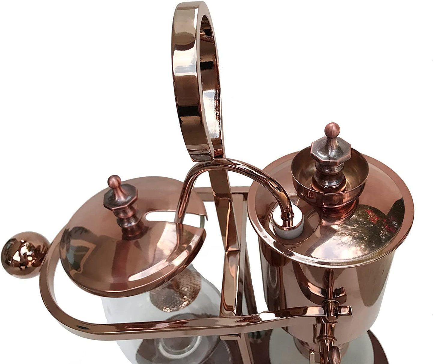 Nispira Coffee & Tea Saucers Nispira Vintage Belgium Royal Balance Syphon Siphon Coffee Maker, Copper