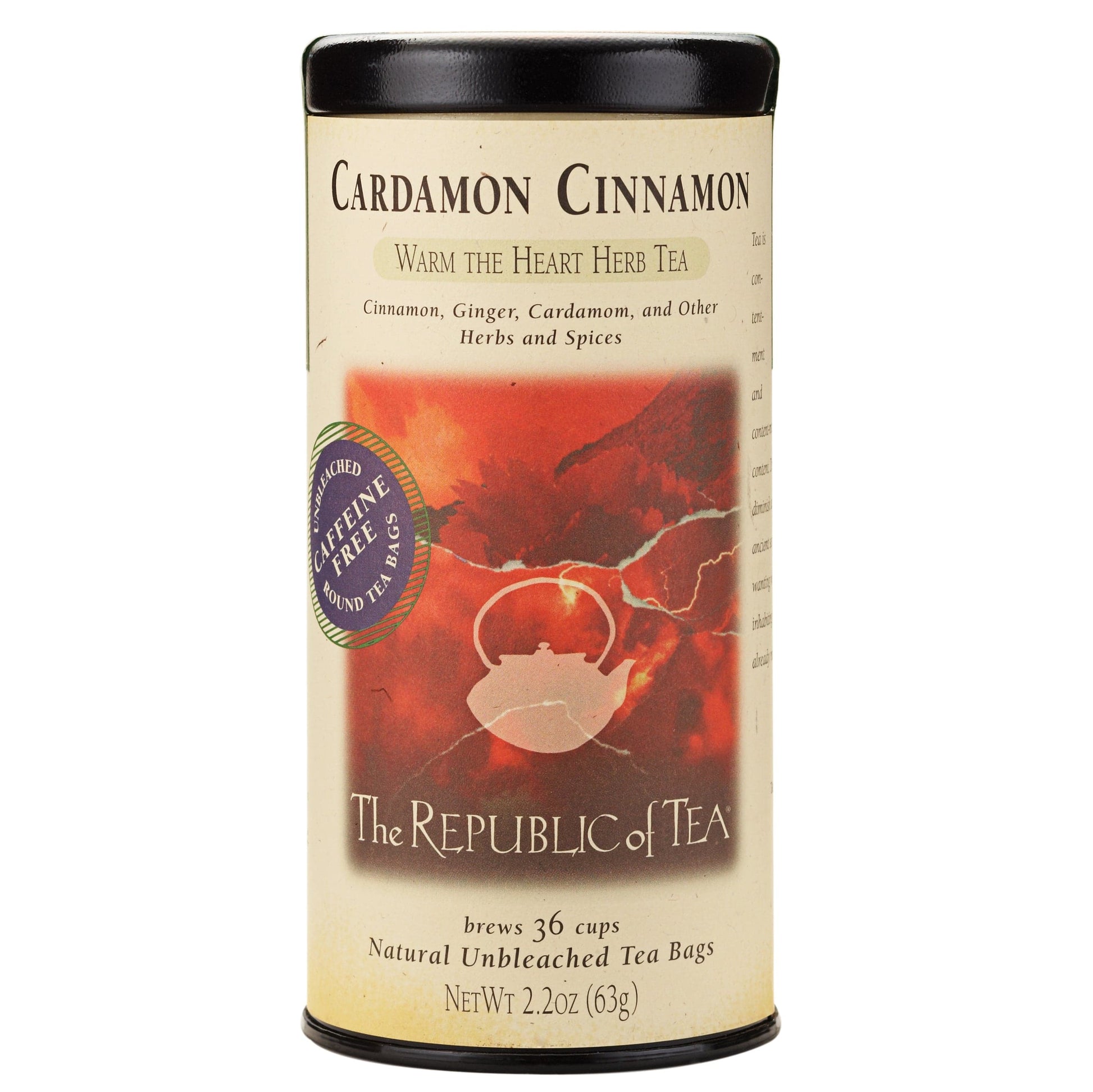 Republic of Tea Tea Cardamon Cinnamon Herbal Tea - 36 Tea Bags