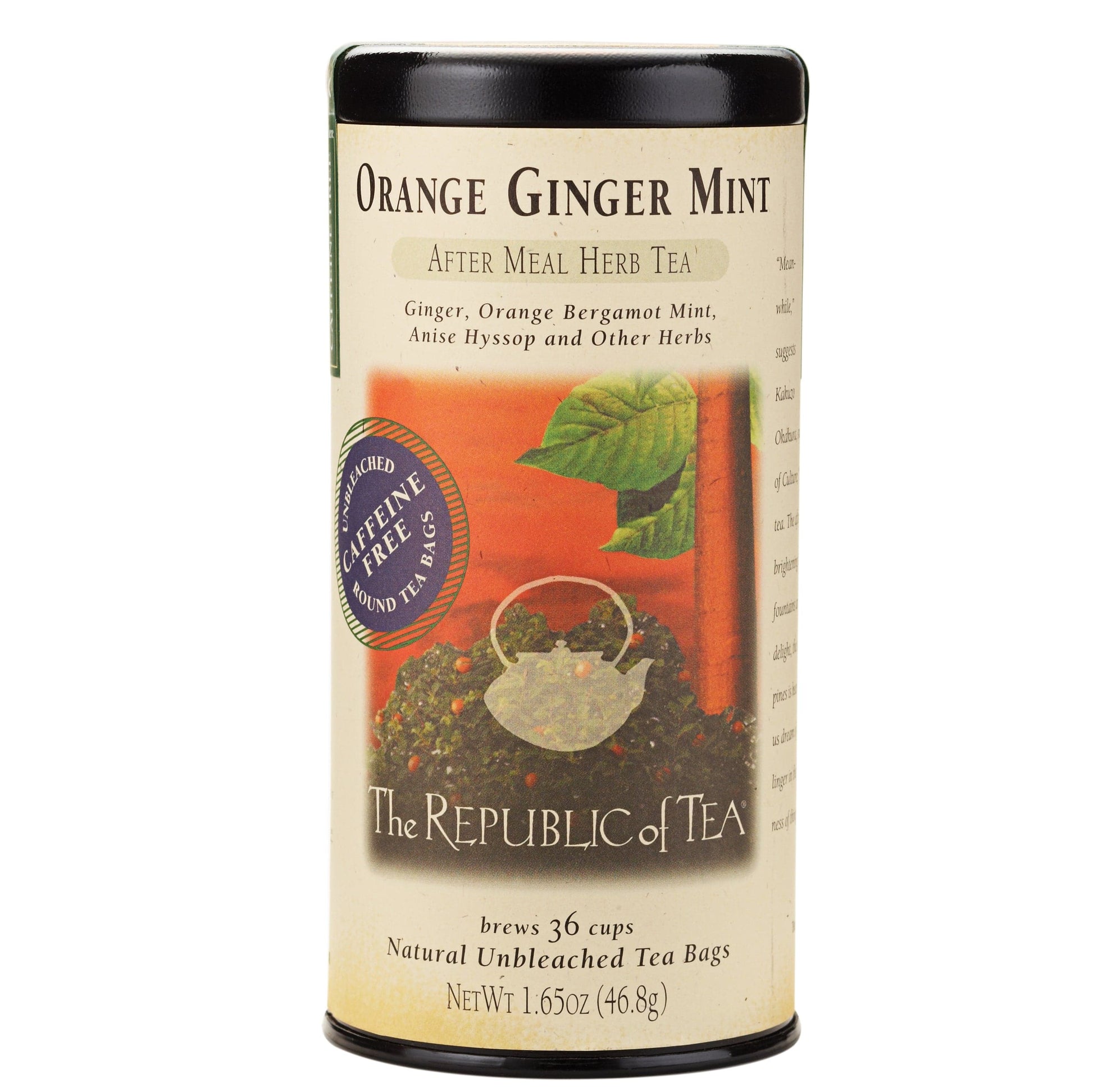 Republic of Tea Tea Orange Ginger Mint Herbal | 36 Tea Bags